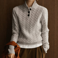 Alice - Stilvoller Rollkragenpullover – Hellgrau