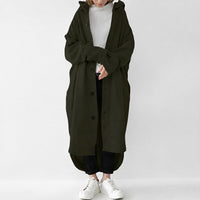 Jennica - Damen-Trenchcoat, lang und lässig geschnitten – Militärgrün