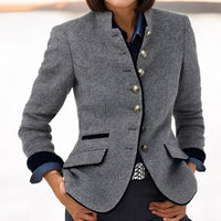 Kaelyn - Elegante Damenjacke mit Taschen – Grau