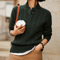 Alice - Stilvoller Rollkragenpullover – Grün