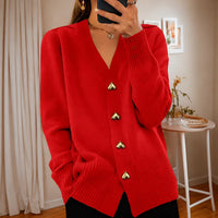 Annalee - Schicke Love Button Damenjacke – Rot