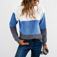 Amelia - Eleganter Damenpullover – Blau