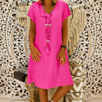 Felicia - Locker und bequem geschnittenes Kleid – Babyrosa