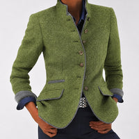 Kaelyn - Elegante Damenjacke mit Taschen – Grün