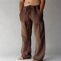 Bruce - Bequeme Männerhose im lockeren Design – Braun