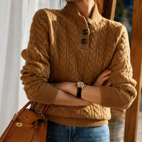 Alice - Stilvoller Rollkragenpullover – Braun