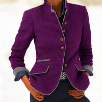 Kaelyn - Elegante Damenjacke mit Taschen – Lila