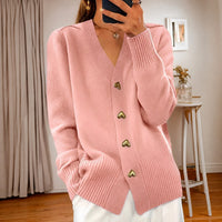 Annalee - Schicke Love Button Damenjacke – Rosa