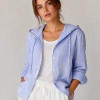 Colene - Bequemer und leichter Hoodie – Blau