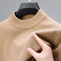 Giorgio - Bequemer Herrenpullover mit elastischem Bund – Camel