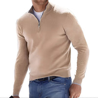 Ralph - Bequemer Herrenpullover mit Reißverschluss – Khaki