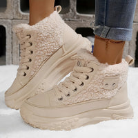 Irene - Bequeme gefütterte Winterstiefel – Khaki