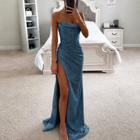 Alina - Stilvolles Korsettkleid – Blau