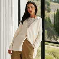 Leah - Geräumige Damenjacke – Elfenbein