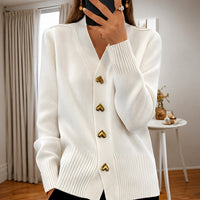 Annalee - Schicke Love Button Damenjacke – Weiß