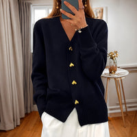 Annalee - Schicke Love Button Damenjacke – Schwarz
