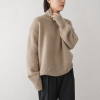 Lea - Komfortabler Rollkragenpullover für Damen – Khaki