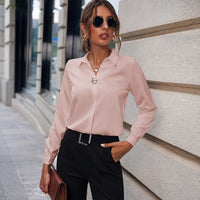 Sharlene - Bequemes Langarmshirt – Rosa