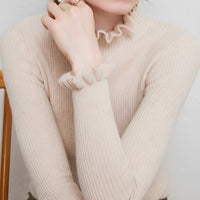 Alva - Stilvoller Damenpullover mit Rollkragen – Beige
