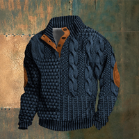 Ronald - Bequemer, weicher Pullover – Dunkelblau