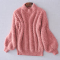 Brenda - Klassischer, weiter Pullover – Rosa