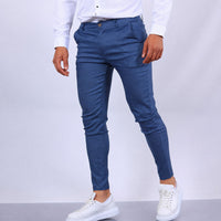 Arjun - Elegante und eng geschnittene Herren-Anzugshose – Königsblau