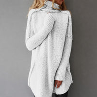 Greta - Bequemer Rollkragenpullover – Weiß