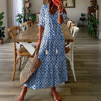 Claidel - Bezauberndes Kleid im Boho-Look – Himmelblau