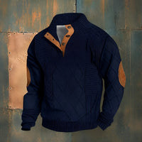 Jary - Komfortabler Herrenpullover – Dunkelblau