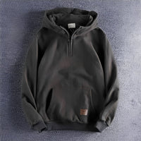 Tommy - Vintage-Herren-Hoodie mit Kapuze – Grau