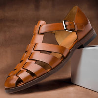 Sofronio - Klassische und komfortable Herrensandalen – Braun
