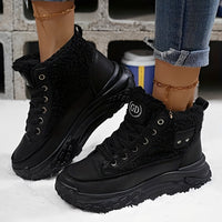 Irene - Bequeme gefütterte Winterstiefel – Schwarz