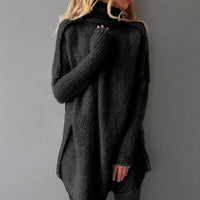 Greta - Bequemer Rollkragenpullover – Schwarz