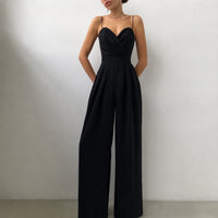 Becca - Stilvoller Jumpsuit mit hoher Taille – Schwarz