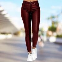 PelleChic - Eng anliegende Hose – Rot