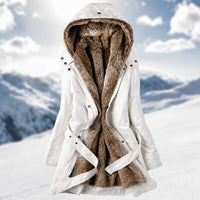 Hedda - Stilvoller Winterparka für Damen – Hellbeige