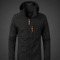Estefan - Modische Herrenjacke mit Kapuze – Schwarz