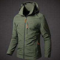 Estefan - Modische Herrenjacke mit Kapuze – Grün