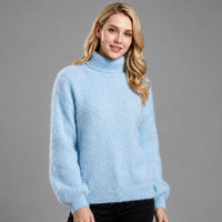 Brenda - Klassischer, weiter Pullover – Blau