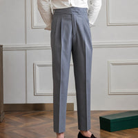 Bronson - Elegante Männerhose mit verstellbarer Schnalle – Grau