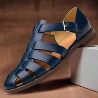 Sofronio - Klassische und komfortable Herrensandalen – Dunkelblau