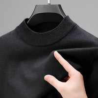 Giorgio - Bequemer Herrenpullover mit elastischem Bund – Grau