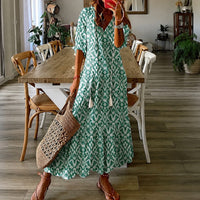 Claidel - Bezauberndes Kleid im Boho-Look – Grün