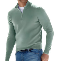 Ralph - Bequemer Herrenpullover mit Reißverschluss – Grün