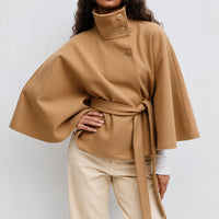 Loraine - Schicke Damenjacke mit Gürtel – Khaki