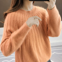 Taimi - Ein natürlicher und eleganter Damenpulli – Orange