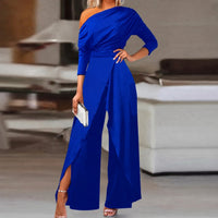 Noelle - Klassischer, eng anliegender Overall – Blau