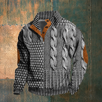 Ronald - Bequemer, weicher Pullover – Hellgrau