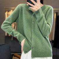 Ina - Eleganter Damenpullover mit Rundhalsausschnitt – Hellgrün