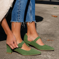 Mandy - Eleganz und Bequemlichkeit in einem Schuh mit hohem Absatz – Grün